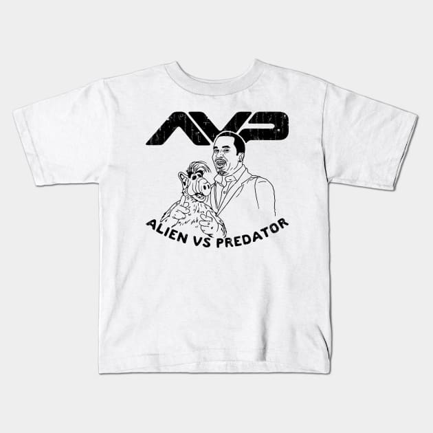 Alien Vs Predator Kids T-Shirt by Public Syndrome